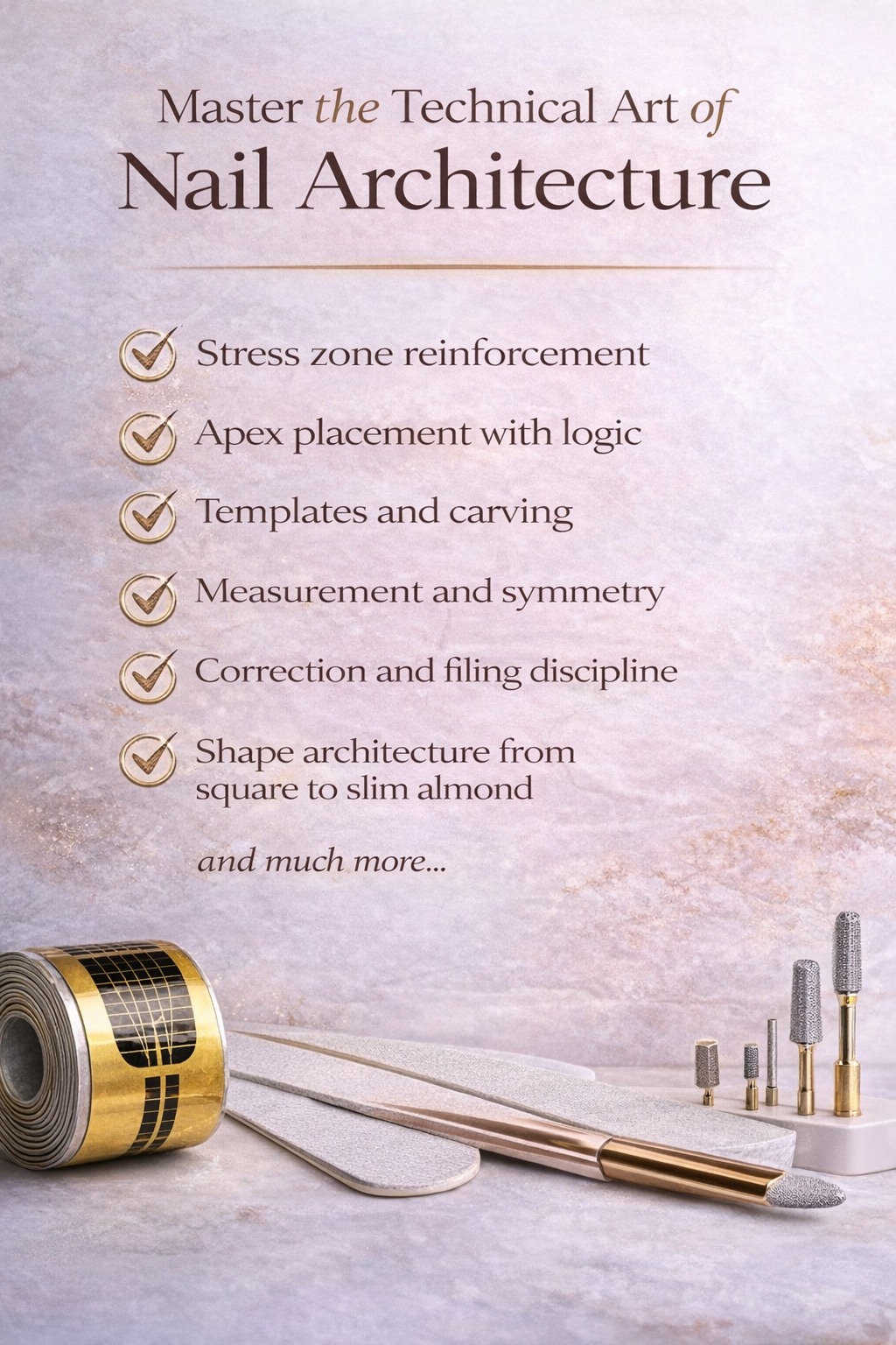 Advanced Nail Architecture Masterclass — Stress Zone, Apex, Templates, Filing & Shapes